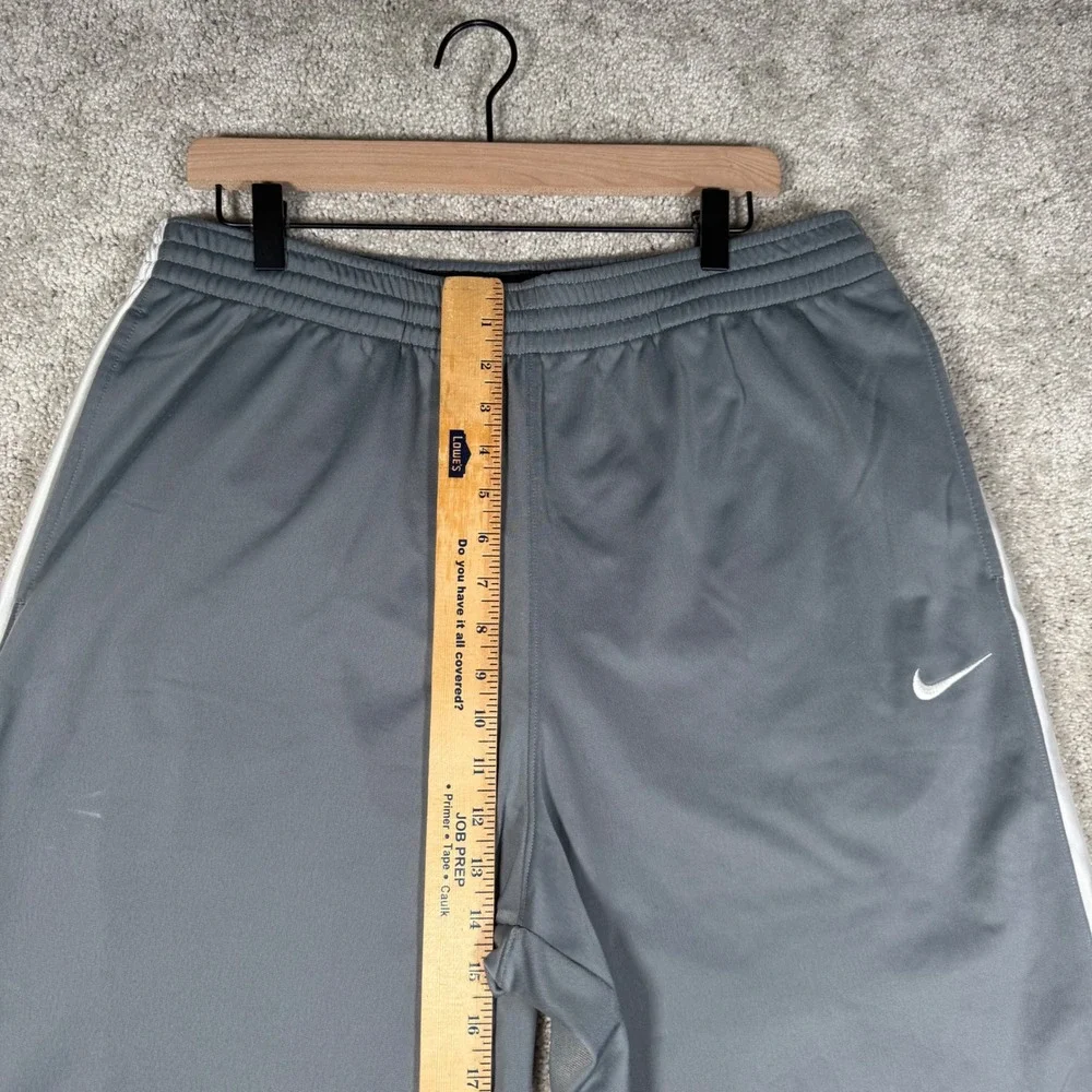 Nike Mens Large‎ Gray Track Pants Athletic Basketball Warm Up Pants Stripe